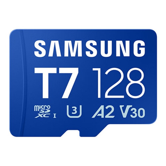 Samsung T7 MB-MB128T/WW 128GB UHS-I U3 V30 microSDXC Hafıza Kartı - Class 10, A2, 170 MB/s Okuma, 4K Destekli