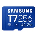 Samsung T7 MB-MB256T/WW 256 GB UHS-I U3 V30 microSDXC Hafıza Kartı - A2, Class 10, 4K Destekli, 170 MB/s Okuma Hızı