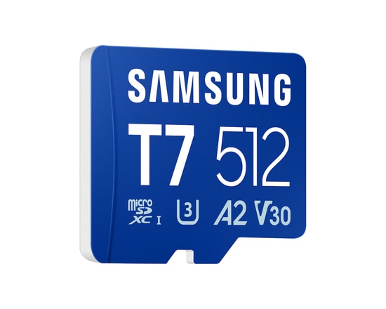 Samsung T7 512GB MB-MB512T/WW UHS-I U3 V30 microSDXC Hafıza Kartı - Class 10, A2, 170 MB/s Okuma, 4K Destekli