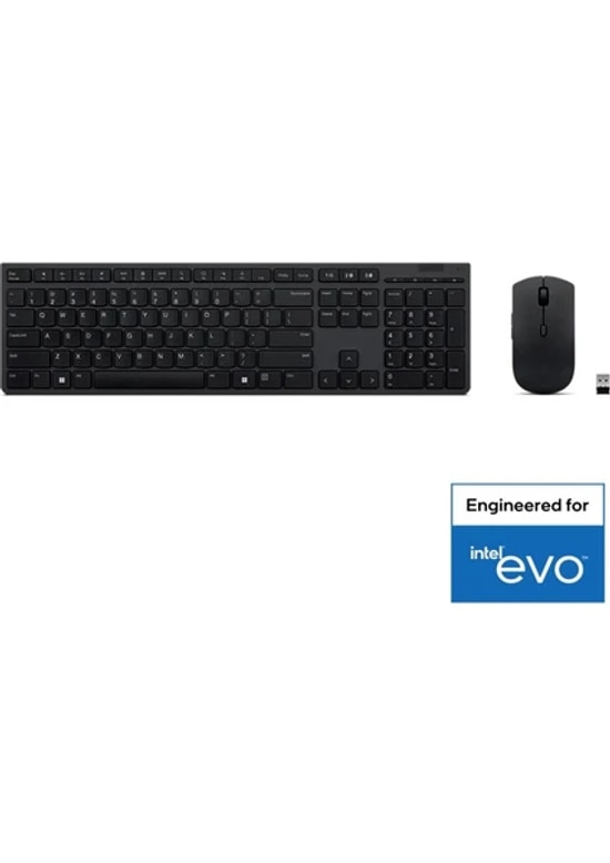 Lenovo 4X31K03966 Kablosuz Şarj Edilebilir Türkçe Q Klavye Mouse Seti - Optik Mouse, 4000 dpi, 2.4GHz ve Bluetooth