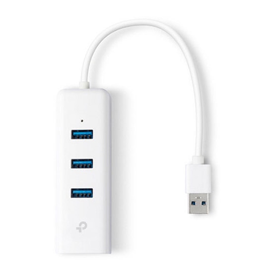TP-Link UE330 USB 3.0 3 Port Hub ve Gigabit Ethernet Adaptörü - 1000 Mbps, Tak ve Çalıştır, Kompakt Tasarım