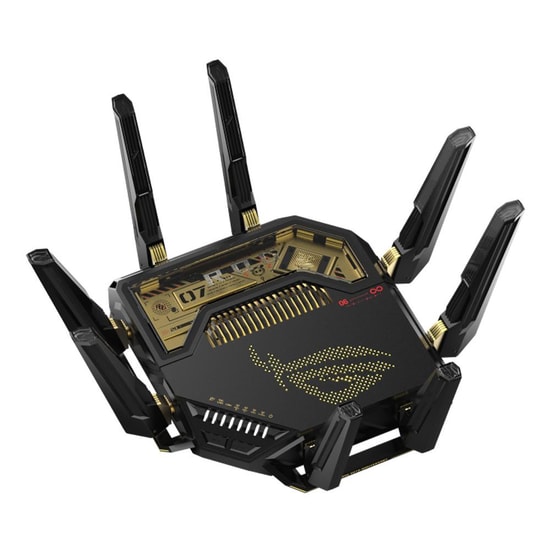 Asus ROG Rapture GT-BE98 Edition 20 WiFi 7 Quad-Band Gaming Router - BE25000, 8 Harici Anten, Çift 10G Port
