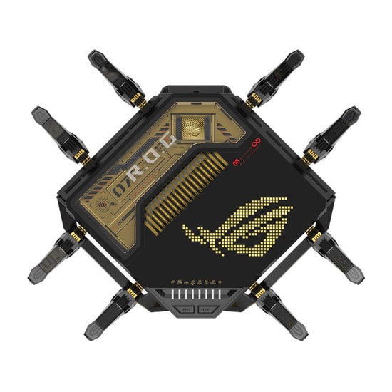 Asus ROG Rapture GT-BE98 Edition 20 WiFi 7 Quad-Band Gaming Router - BE25000, 8 Harici Anten, Çift 10G Port