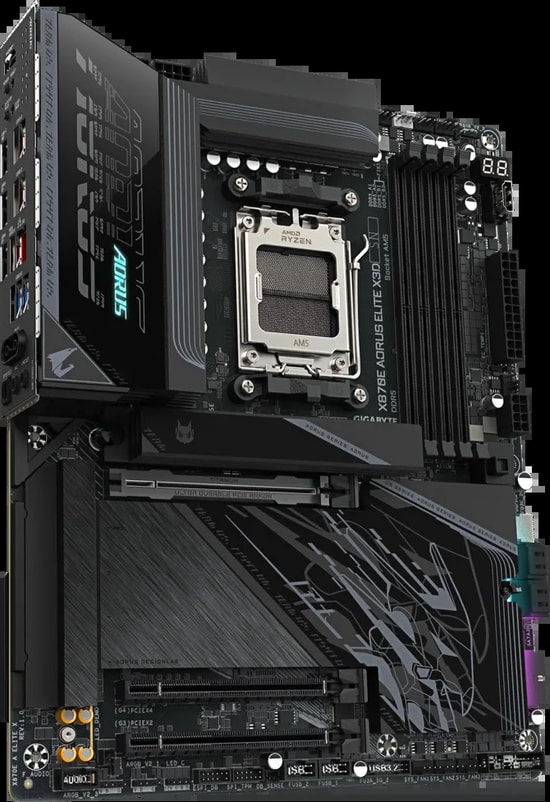 Gigabyte X870E Aorus Elite X Anakart (X870E-AORUS-ELITE-X-AM5-DDR5) - ATX, AMD AM5, DDR5, 256GB RAM, Wi-Fi 7