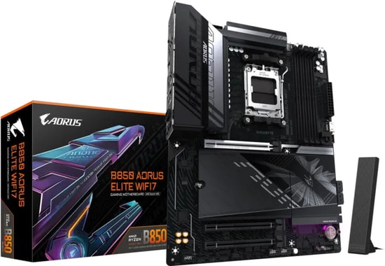 Gigabyte B850-AORUS-ELITE-WIFI7 DDR5 AM5 ATX Anakart - Wi-Fi 7, 256GB RAM, 3x M.2, PCIe 5.0 x16, Realtek 2.5GbE LAN