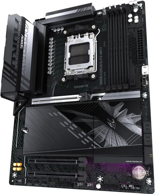 Gigabyte B850-AORUS-ELITE-WIFI7 DDR5 AM5 ATX Anakart - Wi-Fi 7, 256GB RAM, 3x M.2, PCIe 5.0 x16, Realtek 2.5GbE LAN
