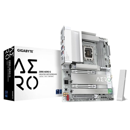 Gigabyte Z890-AERO-G ATX Anakart - LGA1851, DDR5 9200 MT/s (OC), 256 GB, 5xM.2, Wi-Fi 7, 2.5GbE LAN, Bluetooth 5.4
