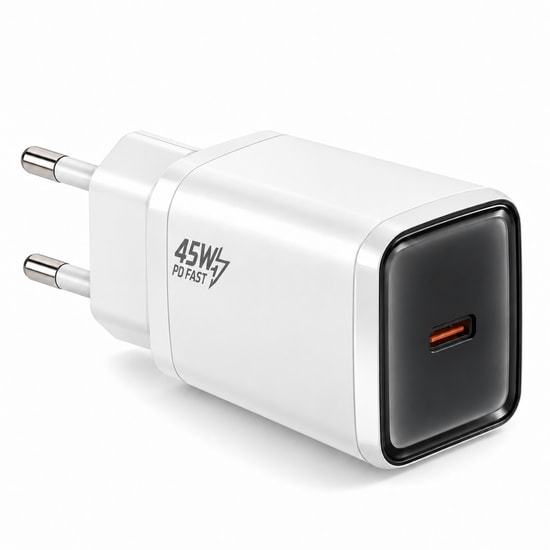 Nettech NT-HCH15 NT-117910 Beyaz 45W Şarj Aleti - 1 Çıkışlı, PD, Alüminyum, Hızlı Şarj Desteği, Otomatik Şarj Kesme