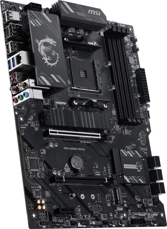 MSI B550 Gaming WIFI6E AM4 DDR4 ATX Anakart - 4800(OC), HDMI, DP, 2x M.2, USB 10Gbps, 1G LAN, Wi-Fi 6E, 128 GB