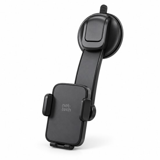 Nettech NT-CHC47 Siyah Araç İçi Vakum Etkili Telefon Tutucu - 360 Stand, Plastik, Metal Etiket, 24 Ay Garanti
