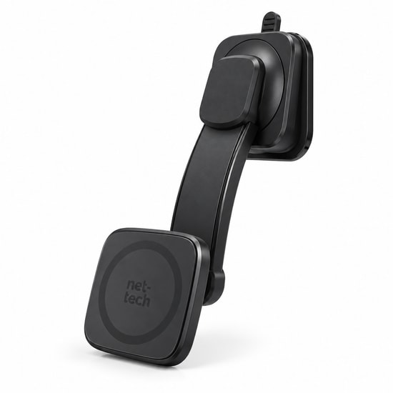Nettech NT-CHC46 Siyah Araç İçi Vakum Etkili Telefon Tutucu - 360 Stand, Plastik, Metal Etiket, 24 Ay Garanti