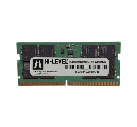 Hi-Level 8GB DDR5 5600MHz SODIMM Notebook RAM HLV-SOPC44800D5-8G - CL38, 1.1V, 1 x 8 GB Laptop Bellek Modülü