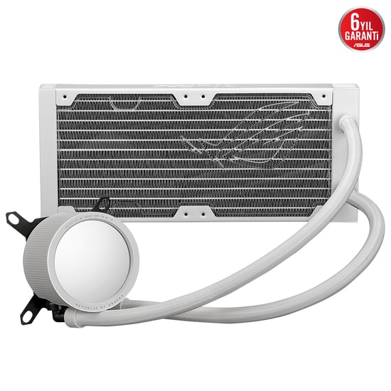 Asus ROG RYUO III 240 ARGB Beyaz Sıvı İşlemci Soğutucu - Anime Matrix LED Ekran, 2x120mm Fan, 2200 RPM, 36,45 dBA