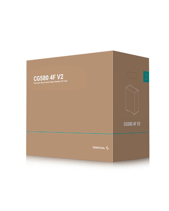 Deep Cool CG580-4F-V2 Siyah ATX Mid-Tower Bilgisayar Kasası - 2x 3.5" HDD Yuvası, Fan Aydınlatması, PSU Yok