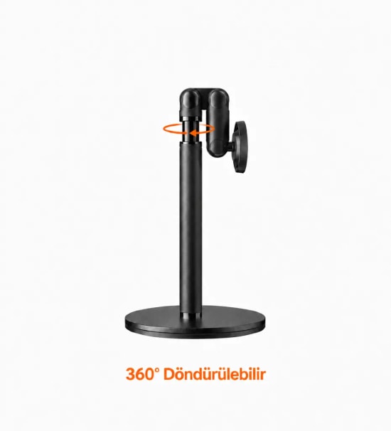 Linktech H716 Masaüstü Ayarlanabilir Manyetik Telefon Standı - Güçlü N52 Mıknatıs, 45cm Yükseklik, 360 Dönüş