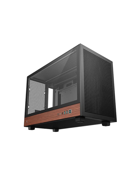 Deep Cool CH260 CH260-WOOD M-ATX/Mini-ITX Bilgisayar Kasası - Ahşap Görünümlü, Temperli Cam, 360mm Radyatör Desteği