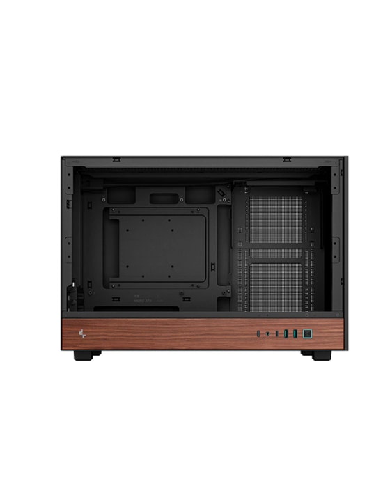 Deep Cool CH260 CH260-WOOD M-ATX/Mini-ITX Bilgisayar Kasası - Ahşap Görünümlü, Temperli Cam, 360mm Radyatör Desteği