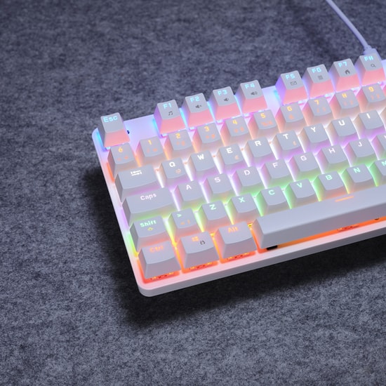 Everest KB-MK1 Lumos Beyaz Red Switch Mekanik Oyuncu Klavyesi - Kablolu, Rainbow Aydınlatmalı, Full Anti-Ghosting
