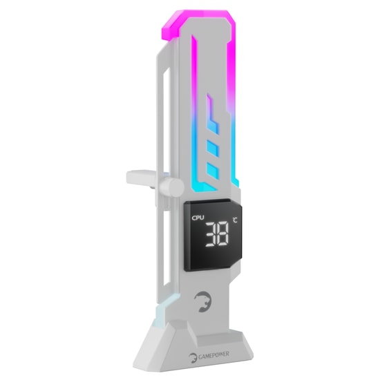 Gamepower Heatsync (HEATSYNC-V2-ARGB-BEYAZ) Ekran Kartı Tutucu - Dijital Ekran, 60-163 mm, 9-pin USB 2.0