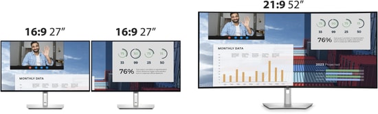 Dell U5226KW UltraSharp 52" Thunderbolt Hub Monitör - 6K 6144x2560, 120Hz, IPS, Curved, HDMI, DisplayPort