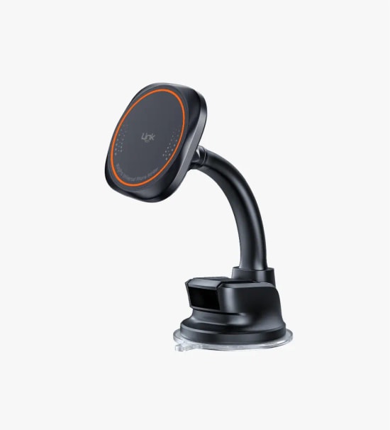 Linktech H895 Premium Vantuzlu Ön Cam Evrensel Telefon Tutacağı - Güçlü N45 Mıknatıs, 360 Dönebilir, 400g Dayanıklı