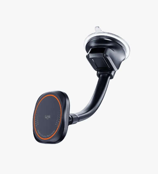 Linktech H895 Premium Vantuzlu Ön Cam Evrensel Telefon Tutacağı - Güçlü N45 Mıknatıs, 360 Dönebilir, 400g Dayanıklı