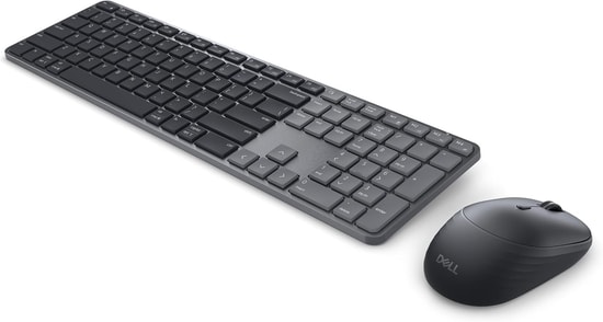 Dell Pro 7 Slim KM726 Siyah Kablosuz Q İngilizce Klavye ve Mouse Seti (580-BDLK) - 2.4Ghz + BT LE 6.0, 6000 DPI, AAA Pil