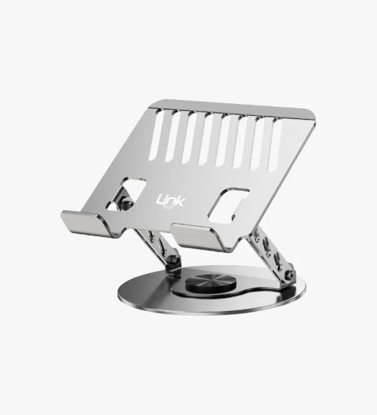 Linktech H724 Taşınabilir Çok Açılı Masaüstü Laptop ve Tablet Standı - 17.3" Uyumlu, 360 Dönebilir, Alüminyum Gövde