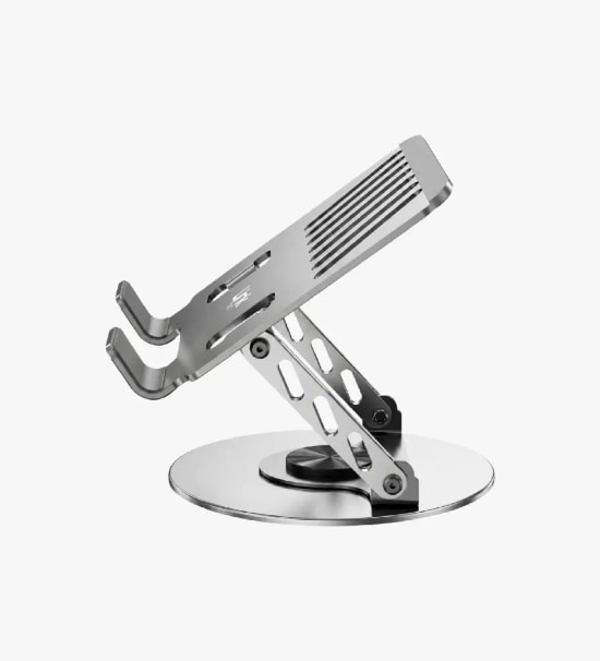 Linktech H724 Taşınabilir Çok Açılı Masaüstü Laptop ve Tablet Standı - 17.3" Uyumlu, 360 Dönebilir, Alüminyum Gövde