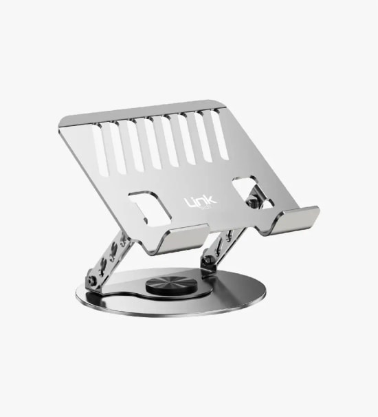 Linktech H724 Taşınabilir Çok Açılı Masaüstü Laptop ve Tablet Standı - 17.3" Uyumlu, 360 Dönebilir, Alüminyum Gövde
