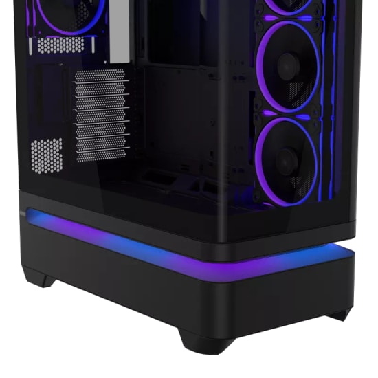 Asus Prime AP304 TG ARGB Siyah ATX Temperli Cam Bilgisayar Kasası - 4x120mm ARGB Fan, USB Type-C, 420mm GPU Desteği