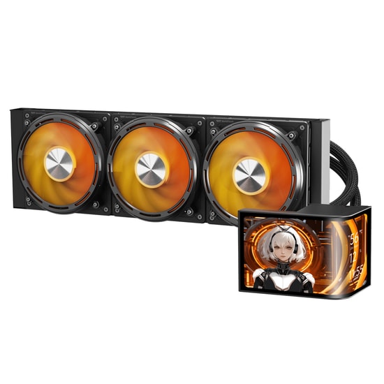 DarkFlash UV360 ARGB LCD Curved 360mm Siyah Sıvı Soğutma - 1851/AM5 Uyumlu İşlemci Sıvı Soğutucu