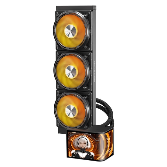 DarkFlash UV360 ARGB LCD Curved OLED 360mm Siyah İşlemci Sıvı Soğutucu - 1851/AM5 Uyumlu, 6,67 inç 2K Ekran