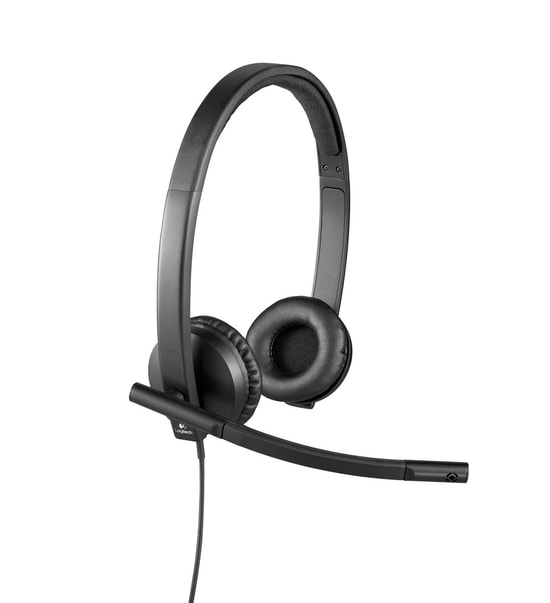 Logitech H570e USB Stereo Siyah Kablolu Kulaklık (981-000575) - Mikrofonlu, Kafa Bantlı, Çağrı Merkezi