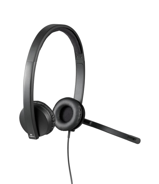 Logitech H570e USB Stereo Siyah Kablolu Kulaklık (981-000575) - Mikrofonlu, Kafa Bantlı, Çağrı Merkezi