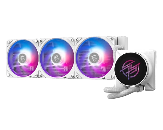MSI MPG CORELIQUID P22 360 W Beyaz ARGB Sıvı İşlemci Soğutucusu - 2.1" LCD, 3 Fan, CYCLOBLADE 7, UNI Bracket, EPDM Tüp