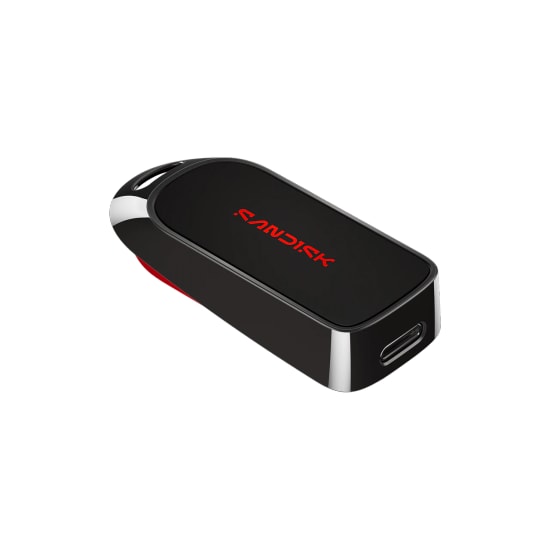 SanDisk SDCZB-128G-G46 128GB USB-C Flash Drive Bellek - USB 3.2 Gen 1, 250MB/s Okuma, Siyah, Klipsli Mini Gövde