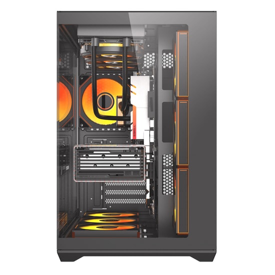 DarkFlash C280-850W Siyah 80+ Bronze Mid Tower Bilgisayar Kasası - 7 Fan, Gen 5 ARGB, E-ATX/ATX/Micro-ATX/Mini-ITX