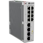Huawei eKitEngine S210I-8P4SX 8 Port Gigabit Endüstriyel PoE Switch - 2x 2.5G SFP, 2x 10G SFP+, L2+, 240W