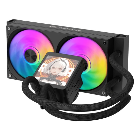DarkFlash DV240S Max ARGB LCD 240mm Siyah Sıvı Soğutma - 1851 ve AM5 Uyumlu İşlemci Sıvı Soğutma Sistemi