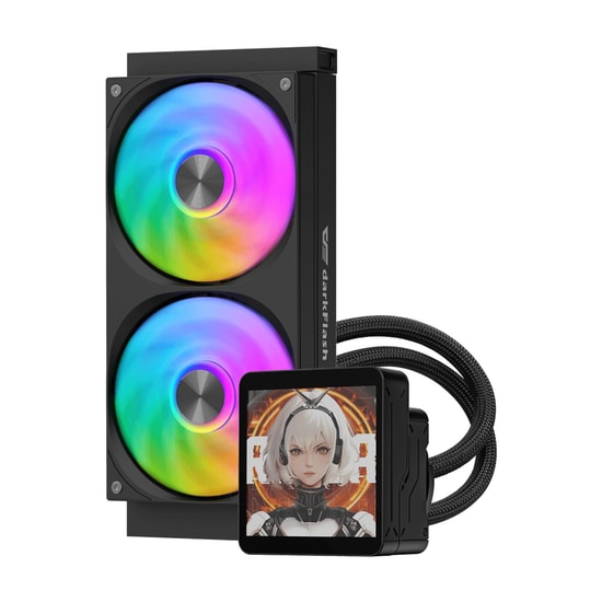 DarkFlash DV240S Max ARGB LCD 240mm Siyah Sıvı Soğutma - 1851 ve AM5 Uyumlu İşlemci Sıvı Soğutma Sistemi