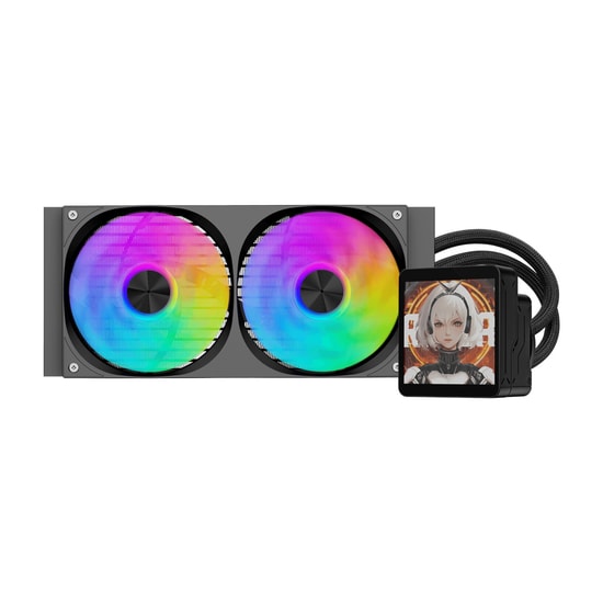 DarkFlash DV240S Max ARGB LCD 240mm Siyah Sıvı Soğutma - 1851 ve AM5 Uyumlu İşlemci Sıvı Soğutma Sistemi