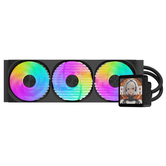 DarkFlash DV360S Max ARGB LCD 360mm Siyah Sıvı Soğutma - 1851 ve AM5 Uyumlu İşlemci Sıvı Soğutma Sistemi