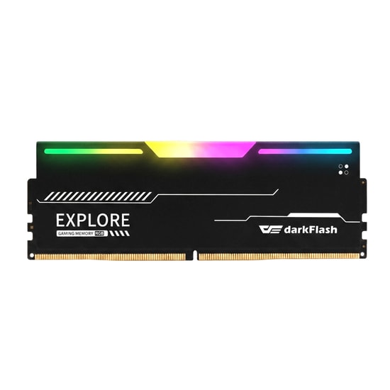 DarkFlash 8GB 3600MHz DDR4 PC RAM - RGB Aydınlatmalı, UDIMM, 288 Pin DIMM, Soğutuculu, SPD 1.2V, 24 Ay Garanti
