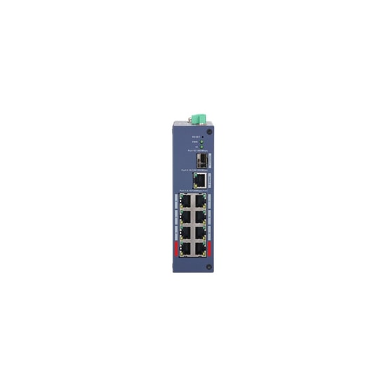 Dahua CHS4110-8ET-110 8 Port 10/100 PoE Endüstriyel Switch - 1xGb RJ45, 1xGb SFP Uplink, 110W, Cloud Yönetilebilir