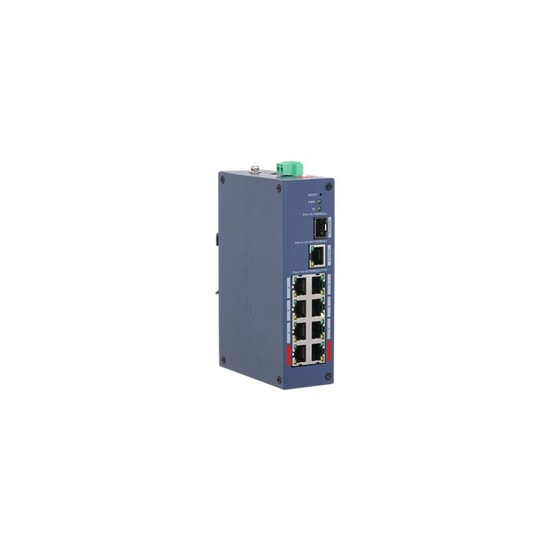 Dahua CHS4110-8ET-110 8 Port 10/100 PoE Endüstriyel Switch - 1xGb RJ45, 1xGb SFP Uplink, 110W, Cloud Yönetilebilir