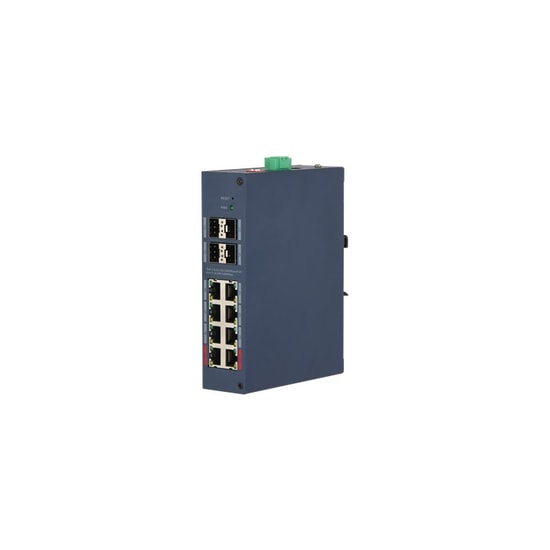 Dahua CHS4412-8GT-125 8 Port Gigabit PoE Endüstriyel Switch - 4x Gigabit SFP Uplink, 125W, Cloud Yönetilebilir