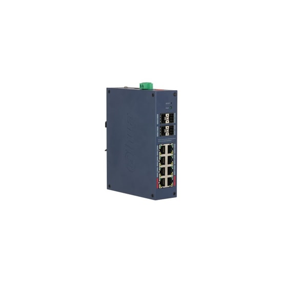 Dahua CHS4412-8GT-125 8 Port Gigabit PoE Endüstriyel Switch - 4x Gigabit SFP Uplink, 125W, Cloud Yönetilebilir