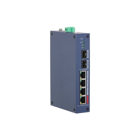 Dahua CHS4206-4GT-90 4 Port Gigabit Yönetilebilir Switch - 2x Gigabit SFP Uplink, 90W PoE, Layer 2, Endüstriyel