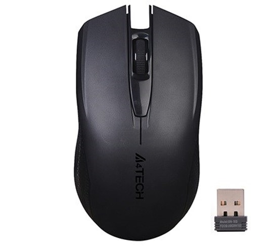 A4Tech Siyah Kablosuz Sessiz Mouse (G3-750NS) - 1200 DPI, 3 Tuş, 10-15 m Çalışma Mesafesi, USB Nano Alıcı